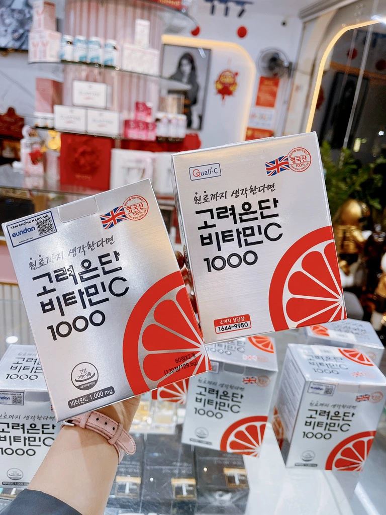 Thực phẩm bảo vệ sức khỏe Korea Eundan Vitamin C 1000, 10 viên/vỉ, 12 vỉ/hộp, dùng để hỗ trợ chống oxy hóa