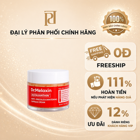 DR. MELAXIN ASTAXANTHIN ANTI-FRECKLES & WHITENING CAPSULE CREAM(KEM GIÚP LÀM TRẮNG DA,LÀM MỜ VẾT THÂM NÁM)
