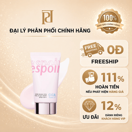 Kem chống nắng ESPOIR WATER SPLASH CICA TONE UP SUN CREAM SPF50+ PA++++ 60ml