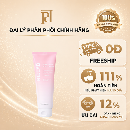 Sản phẩm kem dưỡng da toàn thân RE:LAB WHITENING BODY LOTION 200ml
