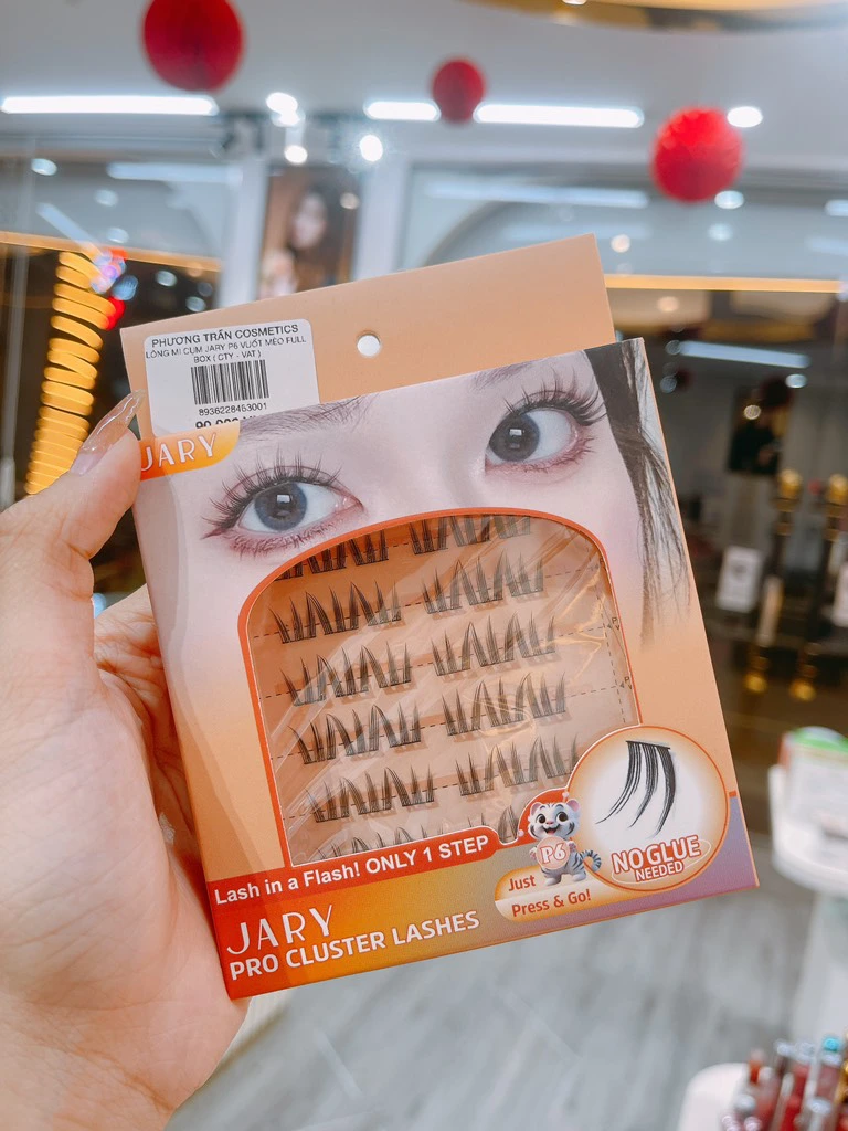 LÔNG MI CỤM JARY P6 VUỐT MÈO FULL BOX ( CTY - VAT )