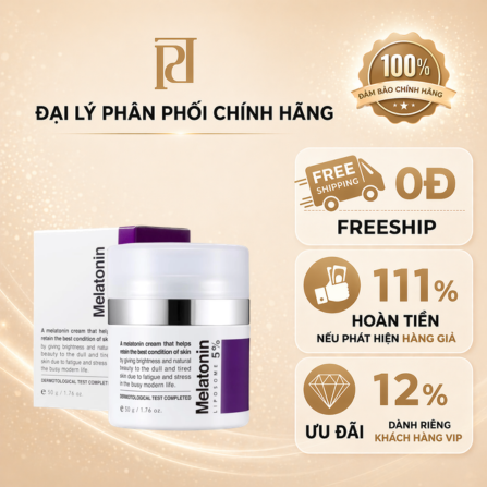 KEM DƯỠNG CHỐNG LÃO HÓA MAXCLINIC TIME RETURN MELATONIN CREAM(50G)