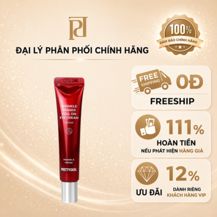 KEM MẮT PRETTYSKIN WRINKLE ERASER ROLL ON EYE RETINOL