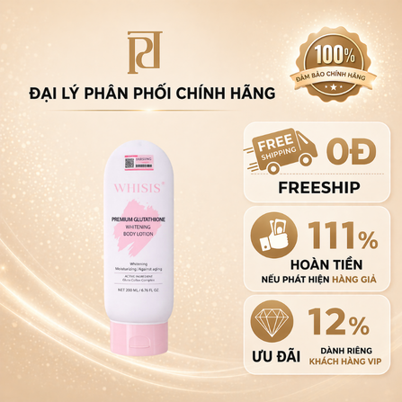 WHISIS - Kem dưỡng thể Premium Glutathione Whitening Body Lotion 200ml