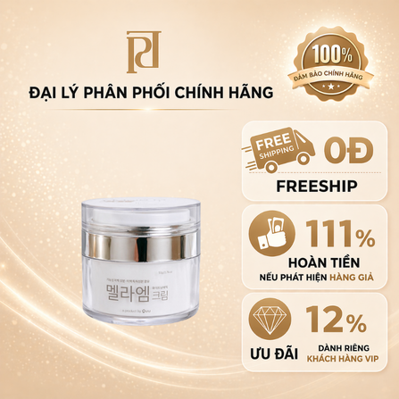 KEM DƯỠNG DA MELA M WHITENING MAGIC CREAM, GIÚP CẤP ẨM, DƯỠNG TRẮNG, CHỐNG LÃO HÓA CHO DA, HIỆU: MELA M, DUNG TÍCH 50G