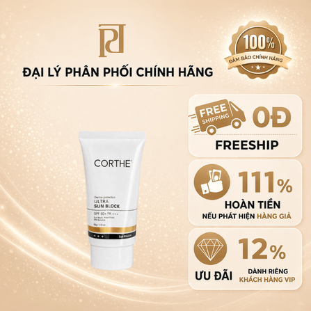 Kem chống nắng Corthe dermo protection ultra sun block SPF 50+ PA+++50g/EA