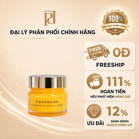 KEM DƯỠNG TRẮNG DA CHUYÊN SÂU BAN ĐÊM FORENCOS WONDERWEEK MARULA CREAM
