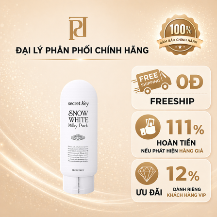 Kem dưỡng trắng da Snow White Milky Pack hiệu SecretKey