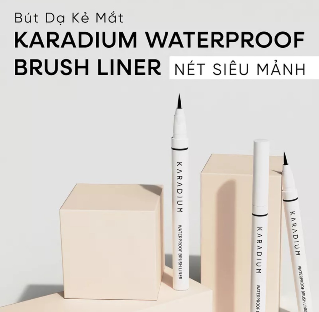 [K.V] BÚT DẠ KẺ MẮT KARADIUM WATERPROOF BRUSH LINER BLACK