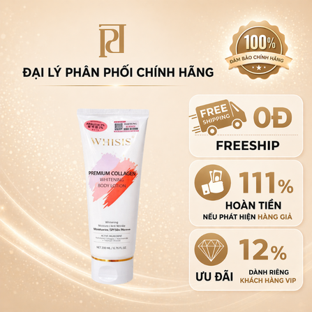 WHISIS - Kem dưỡng thể Premium Collagen Whitening Body Lotion 200ml