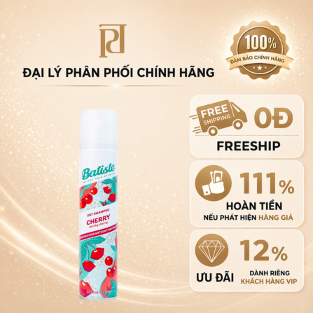 Dầu gội khô dùng cho tóc Batiste Dry Shampoo Cherry Cheeky Cherry 200ml