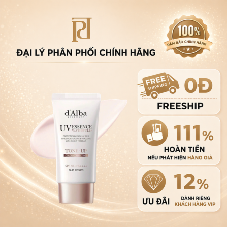 Kem Chống Nắng D'alba Waterfull Tone-Up Pink Correcting SPF50+ PA++++l 50ml (Hồng)