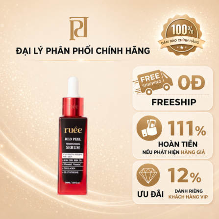 Serum tẩy tế bào da chết (làm sạch) Ruee RED PEEL WHITENING SERUM 30ml