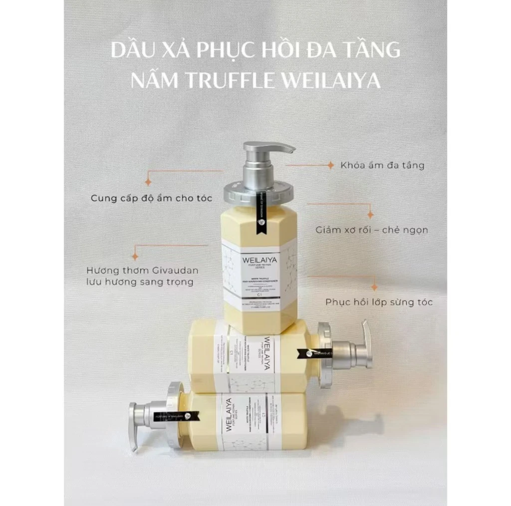 Dầu xả tinh chất nấm Truffle Weilaiya 450ml/ Chai (WEILAIYA WHITE TRUFFLE HAIR NOURISHING CONDITIONER).