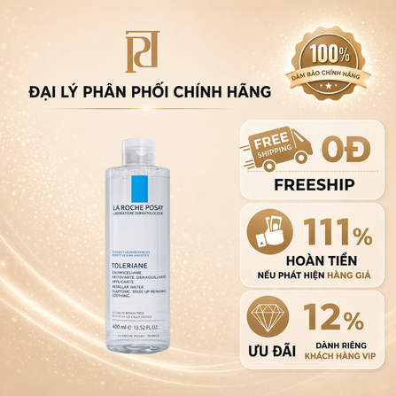 NƯỚC TẨY TRANG LA ROCHE TRẮNG 72411595 MICELLARWATERSENSITIVE400ML(FA)