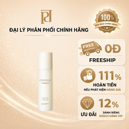 Nước hoa hồng CENTELLA TONER EX 180ml/lọ (1lọ = 1pce). Nhãn hàng: DR.PEPTI. HSD: 03/11/2028